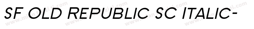 SF Old Republic SC Italic字体转换